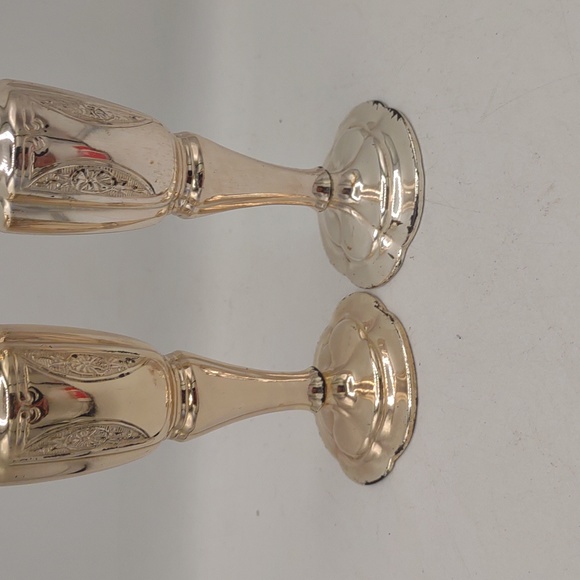 Vintage LaFrance salt and pepper shakers metal plated USA made SPC - Picture 6 of 11